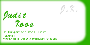 judit koos business card