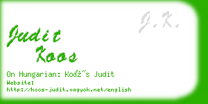 judit koos business card